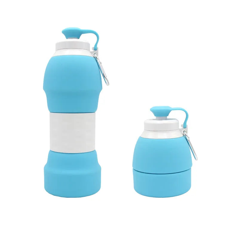 Silicone Folding Water Bottle – Portable, Lightweight & Reusable Collapsible Drink Bottle for Travel, Sports & Outdoor Activities