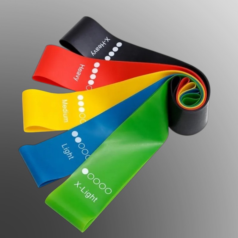 Yoga Resistance Bands – Durable Rubber Workout Bands (0.35mm–1.1mm) for Pilates, Strength Training, Stretching & Fitness at Home or Outdoors"