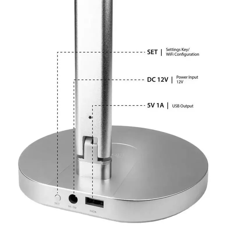 Dimmable LED Desk Lamp with Wireless Charging & Alexa Voice Control