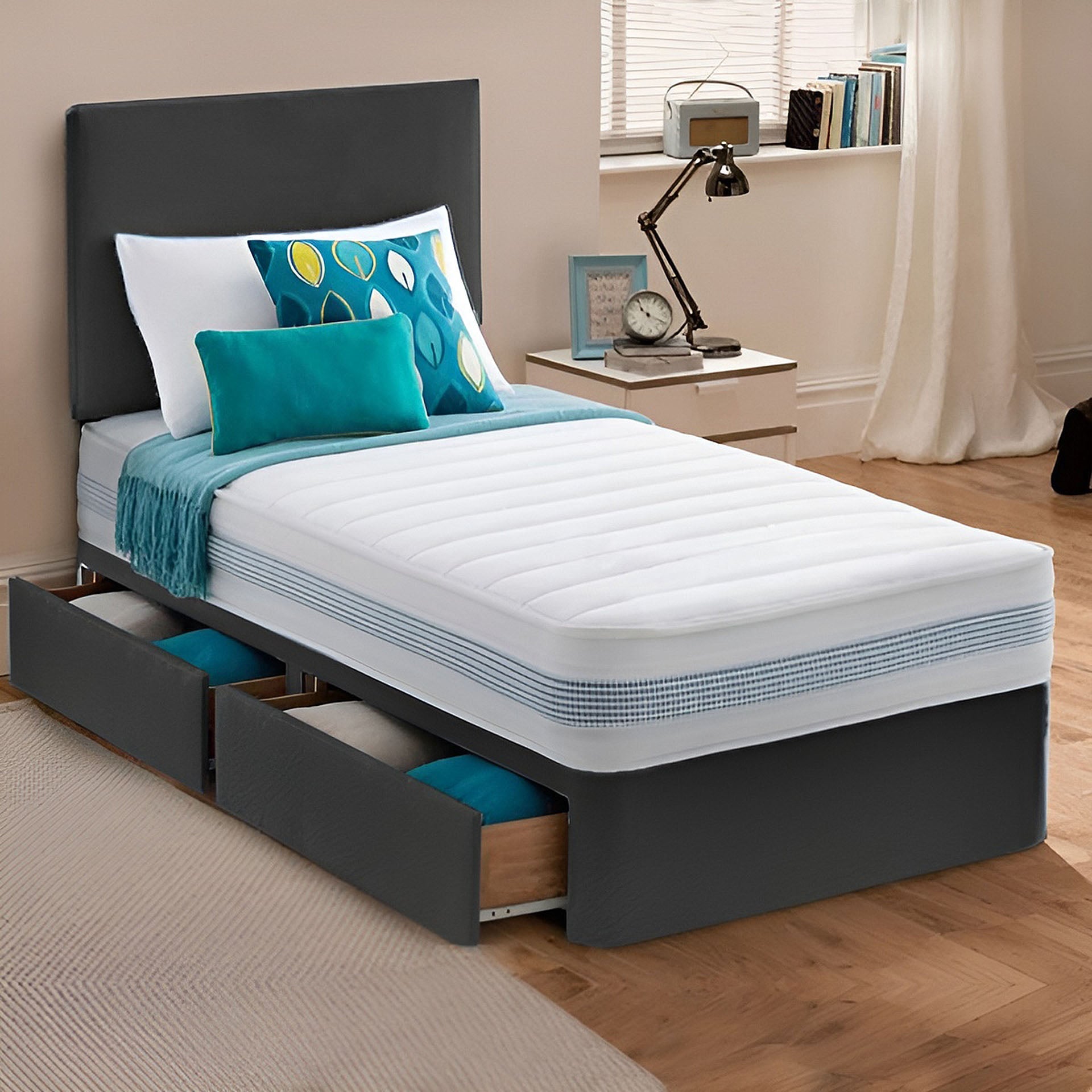 Comfort Single Divan Bed Set with Supportive Mattress – Sleek Design for Everyday Relaxation