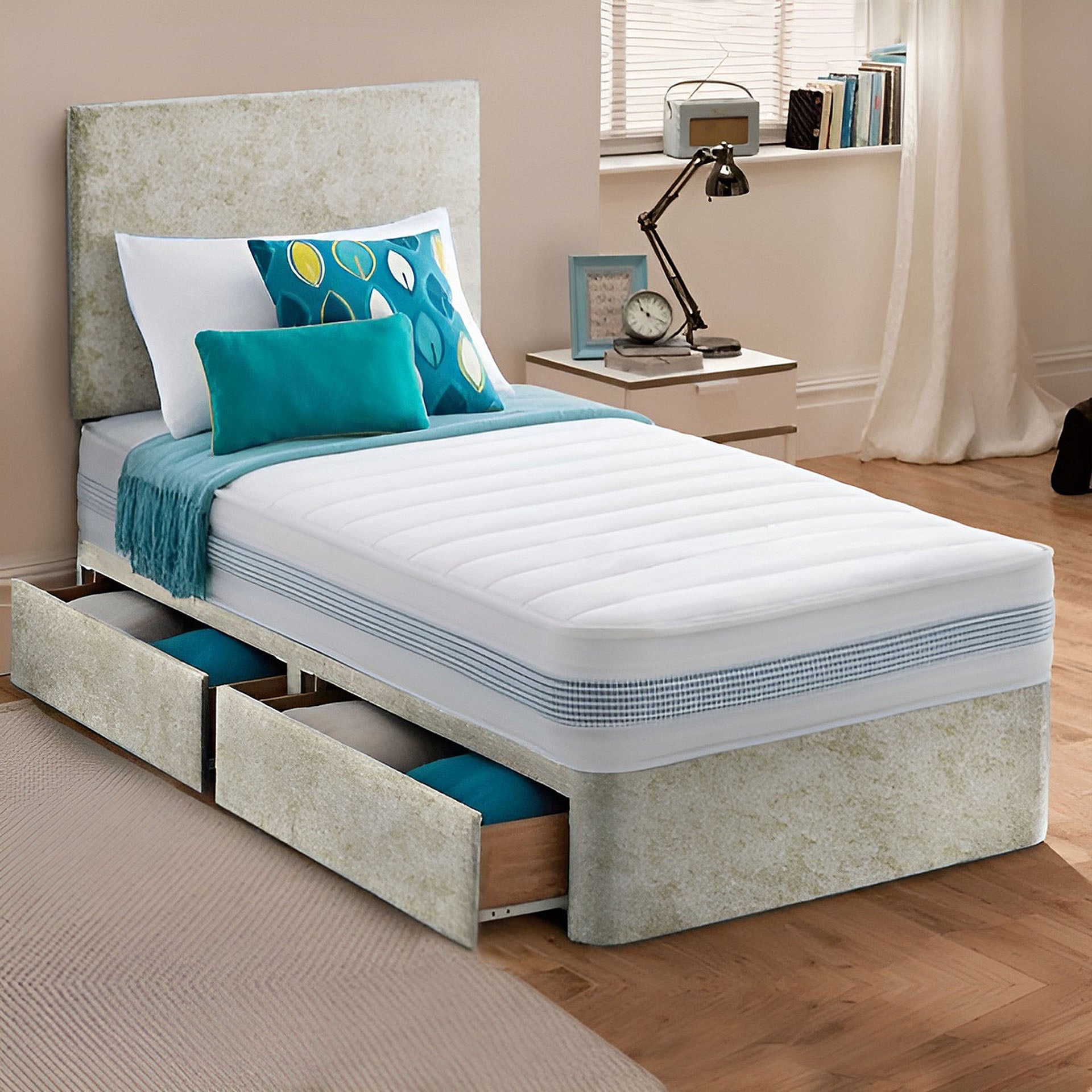 Comfort Single Divan Bed Set with Supportive Mattress – Sleek Design for Everyday Relaxation