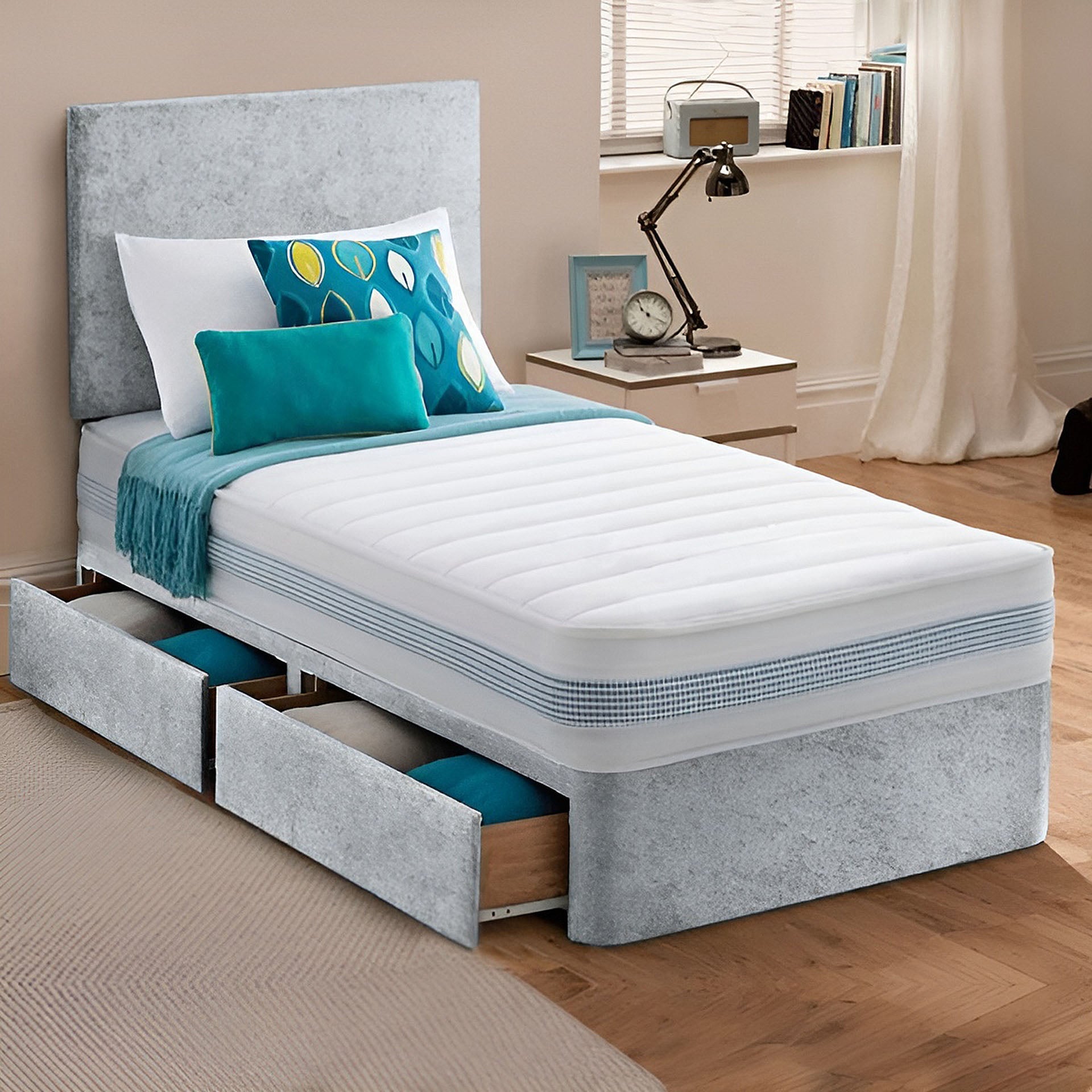 Comfort Single Divan Bed Set with Supportive Mattress – Sleek Design for Everyday Relaxation