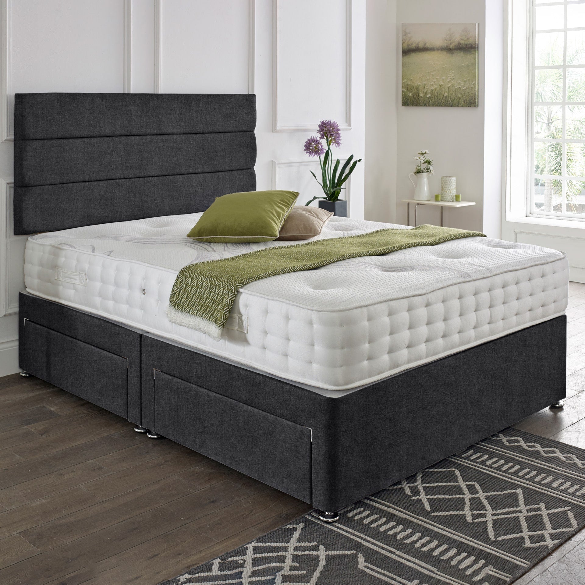 Modern Divan Bed with Matching Headboard – Designed for Supportive Sleep & Contemporary Bedrooms