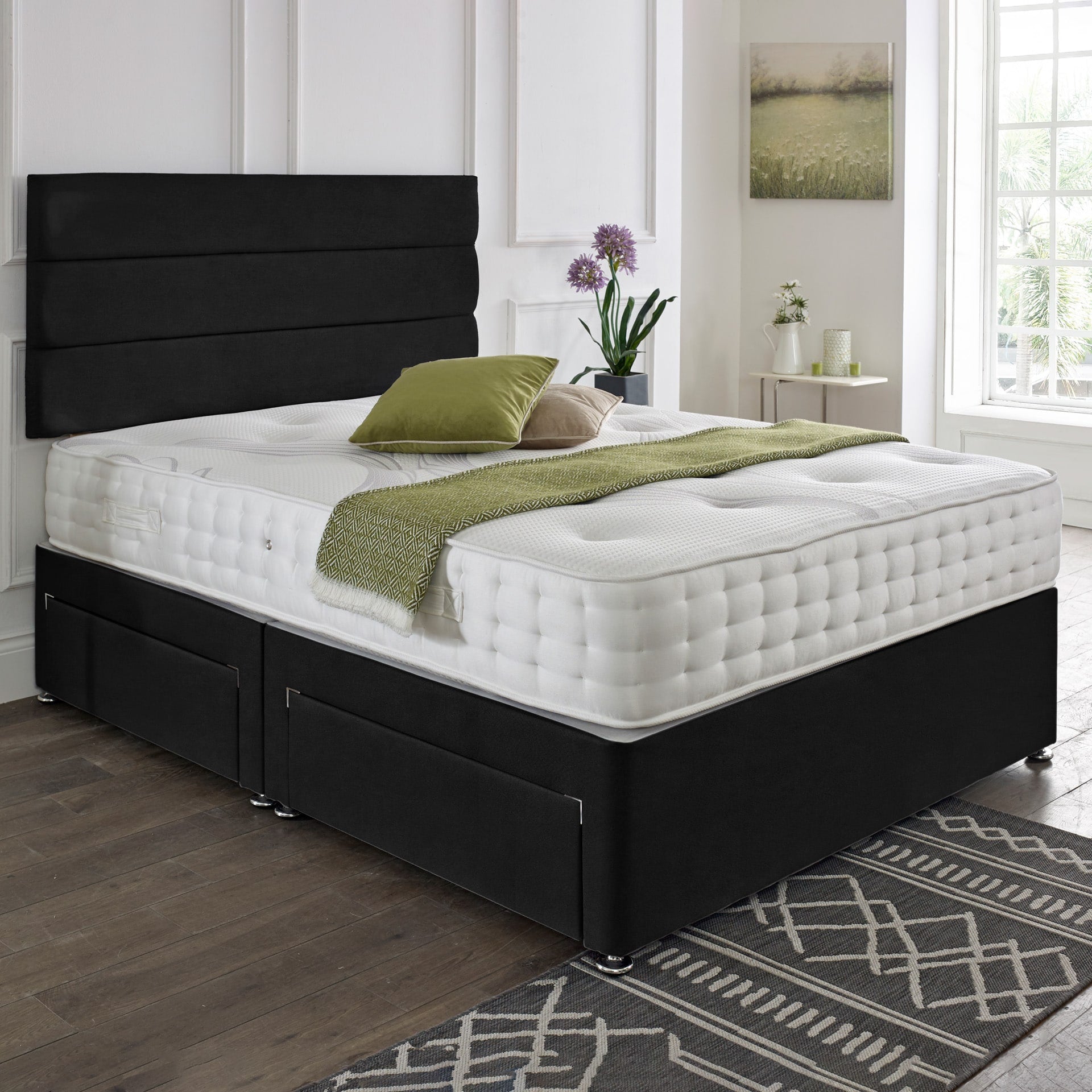 Modern Divan Bed with Matching Headboard – Designed for Supportive Sleep & Contemporary Bedrooms