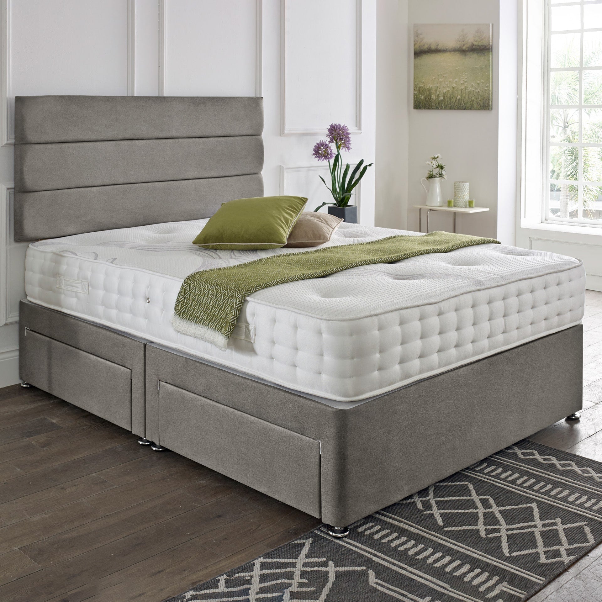 Modern Divan Bed with Matching Headboard – Designed for Supportive Sleep & Contemporary Bedrooms
