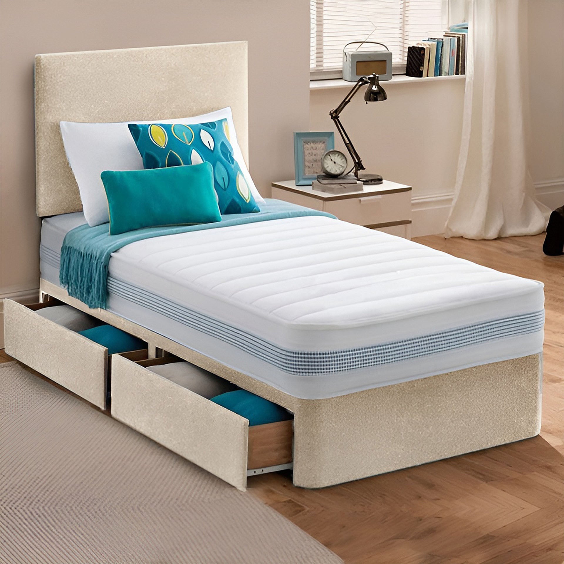 Comfort Single Divan Bed Set with Supportive Mattress – Sleek Design for Everyday Relaxation