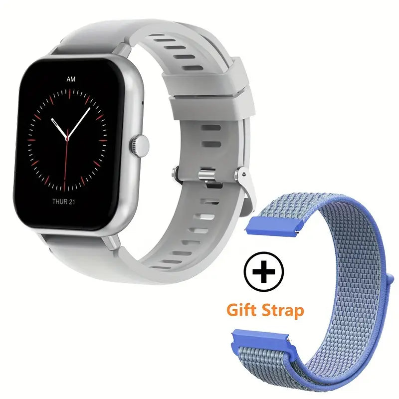 Wireless Calling Smartwatch – Fitness Tracker with Pedometer, 100+ Sport Modes, AI Voice Control, Custom Watch Faces & Alarm – Compatible with iPhone & Android, Great Gift for Friends